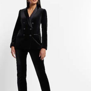 Express Velvet Shawl Collar Double Breasted Tuxedo Blazer - Size XS